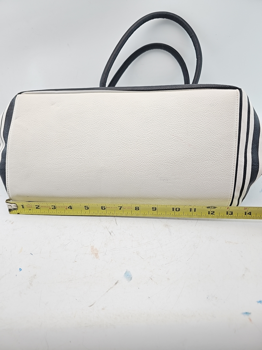 Betsey Johnson Black & White Striped Tote with Pink Bow - Picture 8 of 10